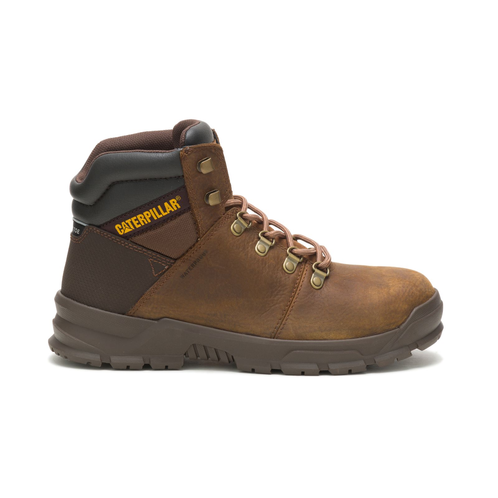 Caterpillar Charge Waterproof Alloy Toe Philippines - Mens Work Boots - Brown 09751VXDS